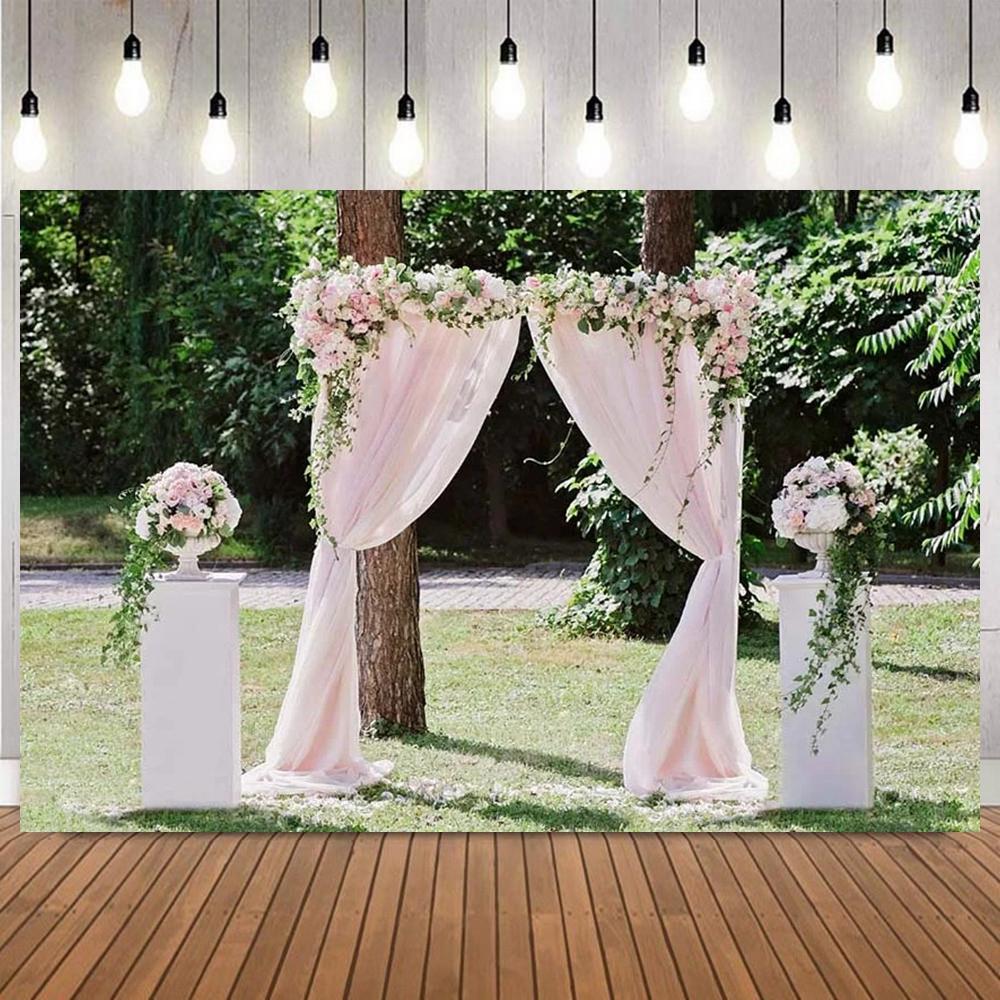 Wedding Party Photography Backdrop Flower Scenes Floral Bridal Shower Engaged Ceremony Party Decor Banner Photo Background Props17
