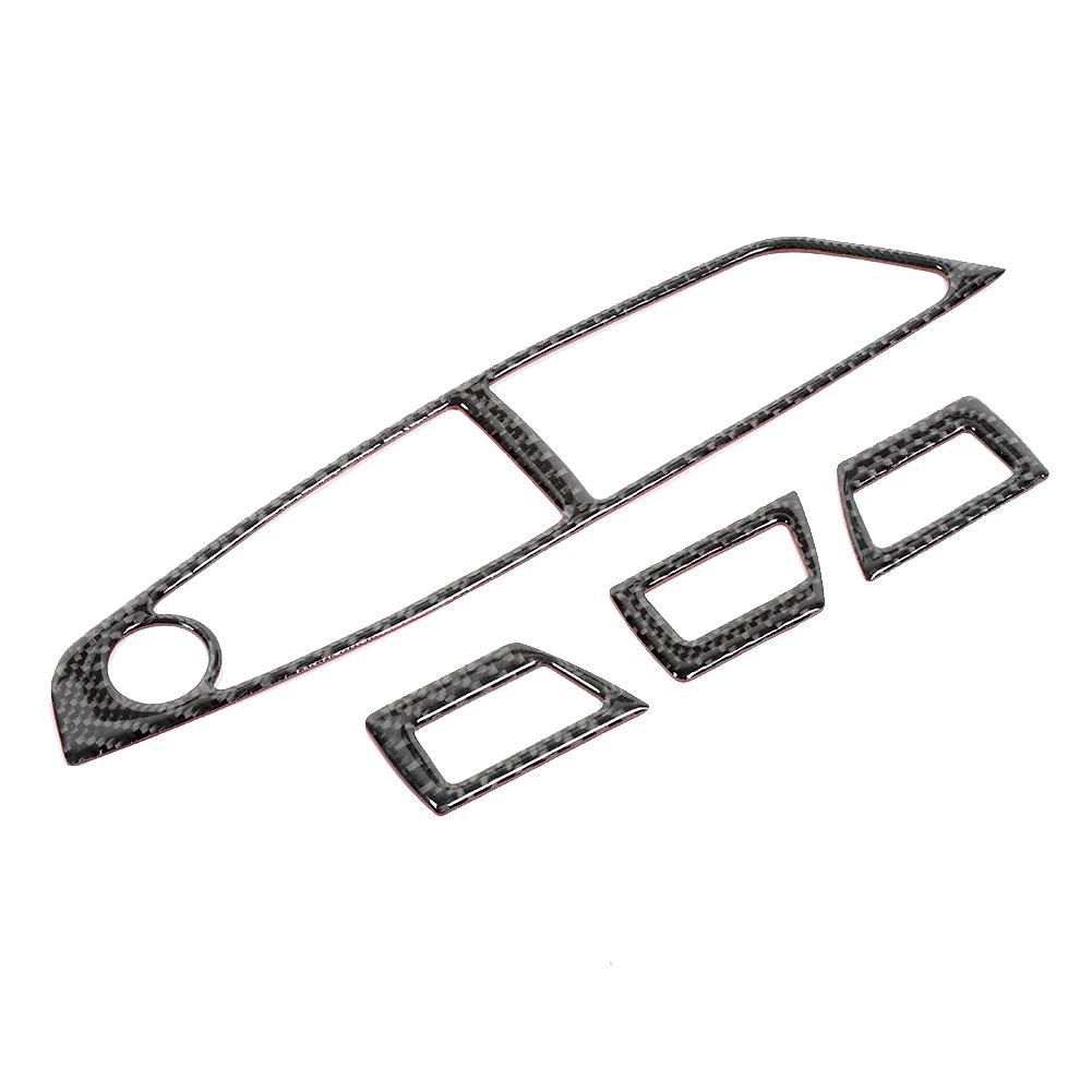 

4PCS Carbon Fiber Car Window Lift Panel Trim Cover Sticker Fit for F10 Series 5 2011 2018
