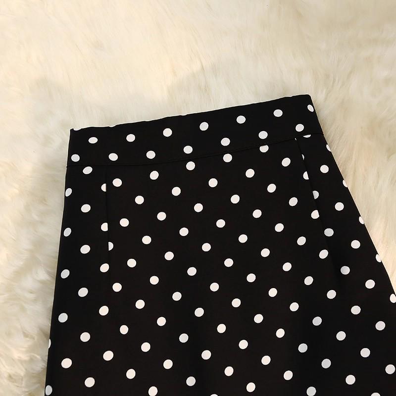 Polka Dot High-Waisted A-Line Skirt - Trendy Women's Mid-Length Autumn/Winter 2025 Collection