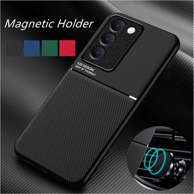 Rugged Non-Slip Case for VIVO V40 SE V30 Lite 5G V30 Pro V29 V29e Protective Cover Magnetic Suction Holder Business Full Protection Cover