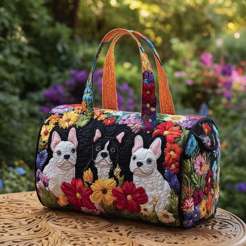 3D Dog Quilted Padded Travel Bag Fashion Print Yoga Tote Women