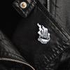 Skull Hand Coffee Cup Brooch: Trendy Punk Design