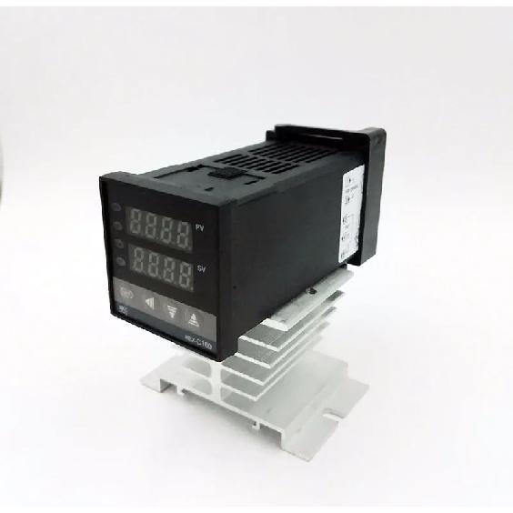 REX-C100 Digital PID Thermostat Temperature Controller digital REX-C100 40A SSR Relay/K Thermocouple Probe/heat sink