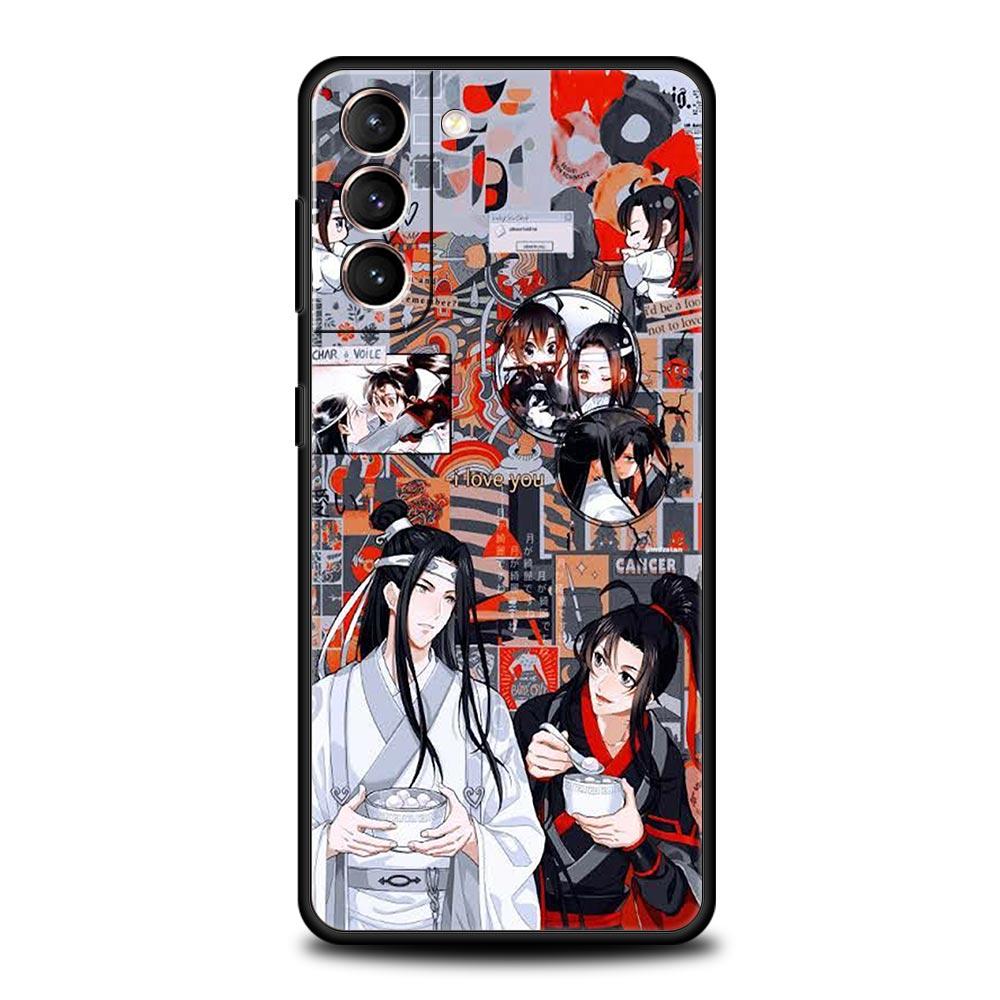 Anime Mo Dao Zu Shi MDZS Phone Case For Samsung Galaxy S22 S21 S20 Ultra FE 5G S10E S10 S9 S24 Plus S23 Cover Black