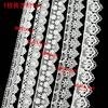 Sempiterno 5-Style Trendy White Mini Floral Lace Fabric Milk Silk Hair Ornament Embroidery Lace Thread Approx. 1m Wedding Home Textile DIY Decoration