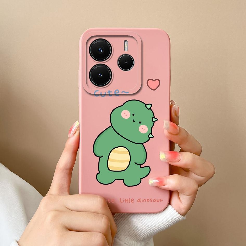 Pentru Redmi Note 12R 12Turbo 11 12 14 12S 11S 11E 14S 11T Pro Plus 4G 5G Carcasă de telefon Naughty Dinosaur Advanced Silicone Protector Carcasă pentru Redmi Capa