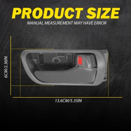 2x for 02-06 Toyota Camry Ide Interior Door Handle Gray Front/Rear LH+RH Side