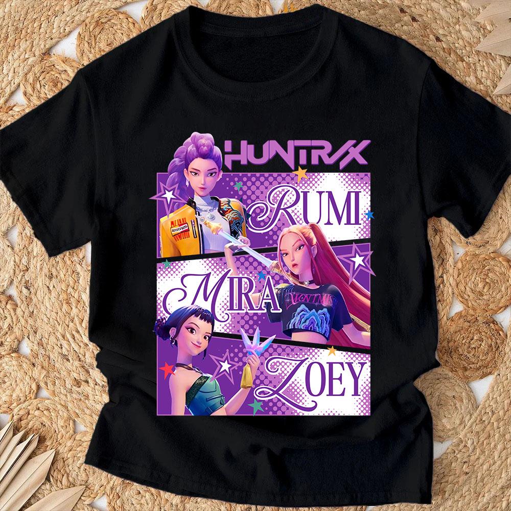 Anime Kpop Demon Hunters Kids T-shirts Children's Clothing 2025 New Summer Casual Boys Girls Short Sleeve Tops