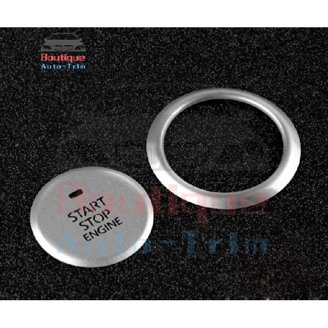 Silver Aluminum Engine Start Stop Button Cover Ring 2X For Mazda CX-30 2020-2023