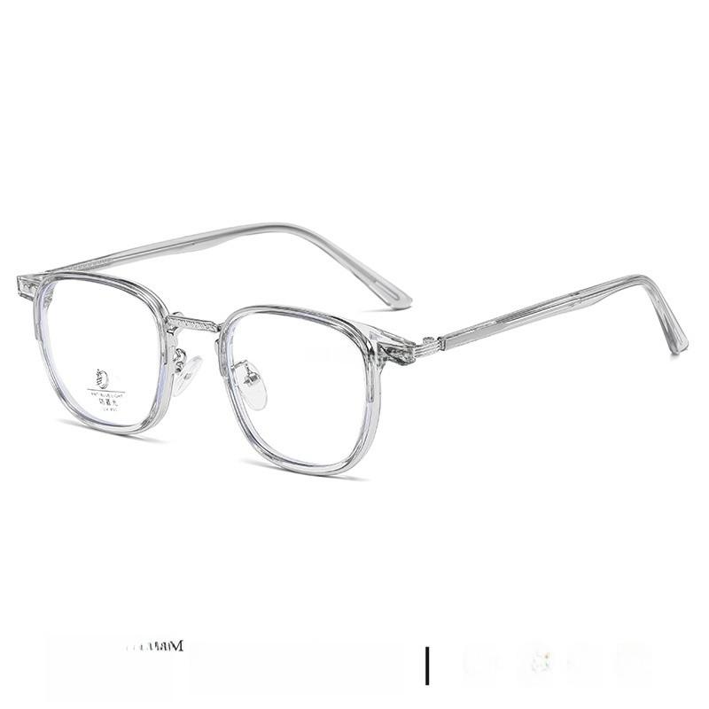 Retro Metal Tr Frame Eyeglasses With Blue Light Blocking For Men And Women