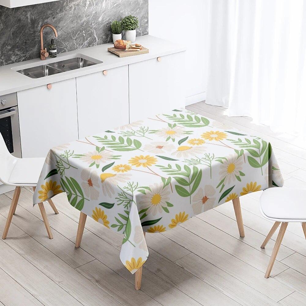 Cartoon Floral Tablecloth Fruit  Anti-fouling Waterproof Rectangular Kitchen Dining Table Home Decoration