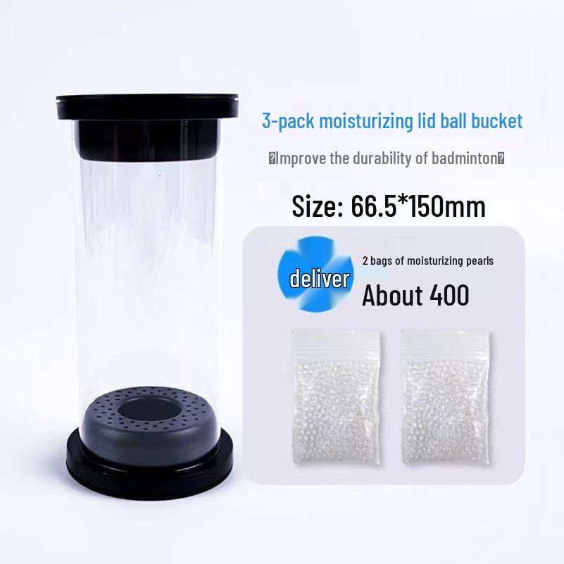 Portable Transparent Badminton Tube with Moisturizing Lid - Handmade Storage for Shuttlecocks