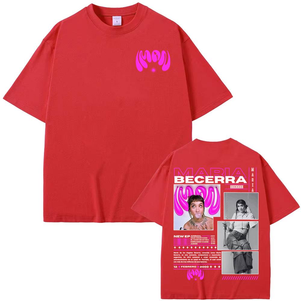Singer Maria Becerra Album Tour 2025 Merch T Shirts Fashion Hip Hop Street Tshirt Unisex Women High Quality Comfort Cotton T Shirt