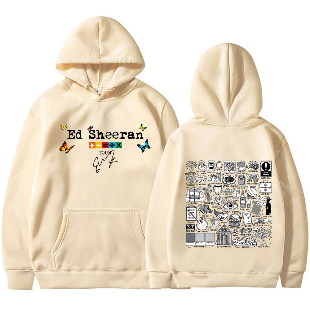 Ed Sheeran Autumn Variations Tour Hoodies Harajuku Hip Hop Vintage Pullover Men Women Long Sleeve Oversized Sweatshirt Fans Gift