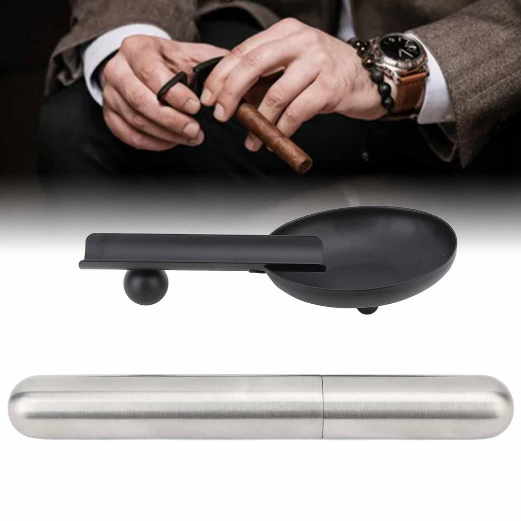 Travel Cigar Case Tube Stainless Steel Exquisite Moisture Retention Metal Cigar Case Tube for Men Women
