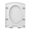 Square Toilet Seat PP Thick Quiet Close Toilet Lid Modern Bathroom Accessory for Home Comfort
