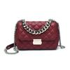 Korean Soft Leather Diamond Chain Crossbody Bag - Women's Trendy, All-Match, Small Square Design with Lock