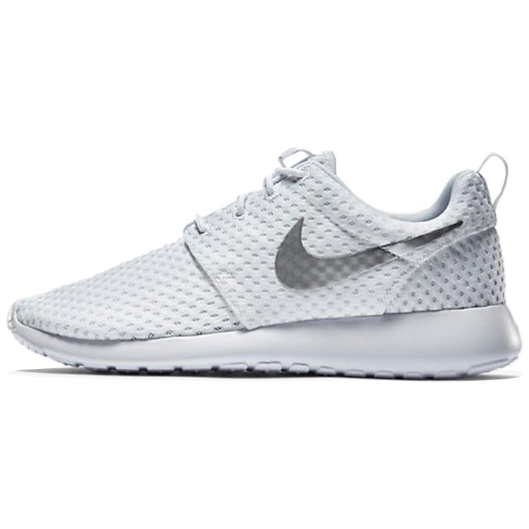 New Nike Roshe One Br White Metallic Platinum Women's 724850-100