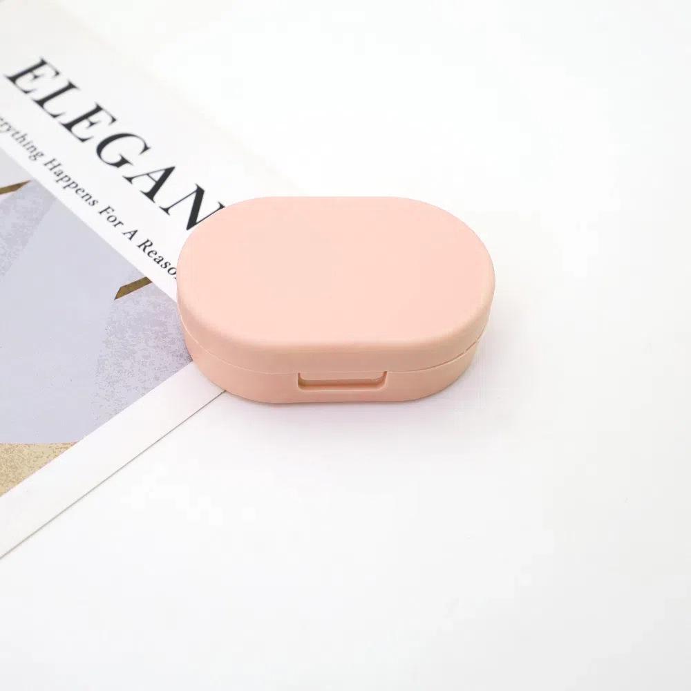 New Frosted Contact Lens Storage Case - Compact Double Case for Colored Lenses 66*44*21mm