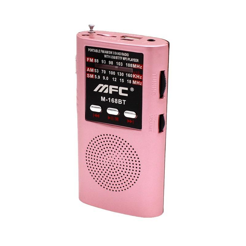 High-End Multi-Band Mini Radio with Bluetooth, Headphone Jack, and Music/Call Functionality
