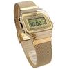 Casio Standard A700WMG-9A Watch for Men, Women, and Kids, Boys and Girls, Digital Date Display, Gold Mesh, Overseas Model [Parallel Import]