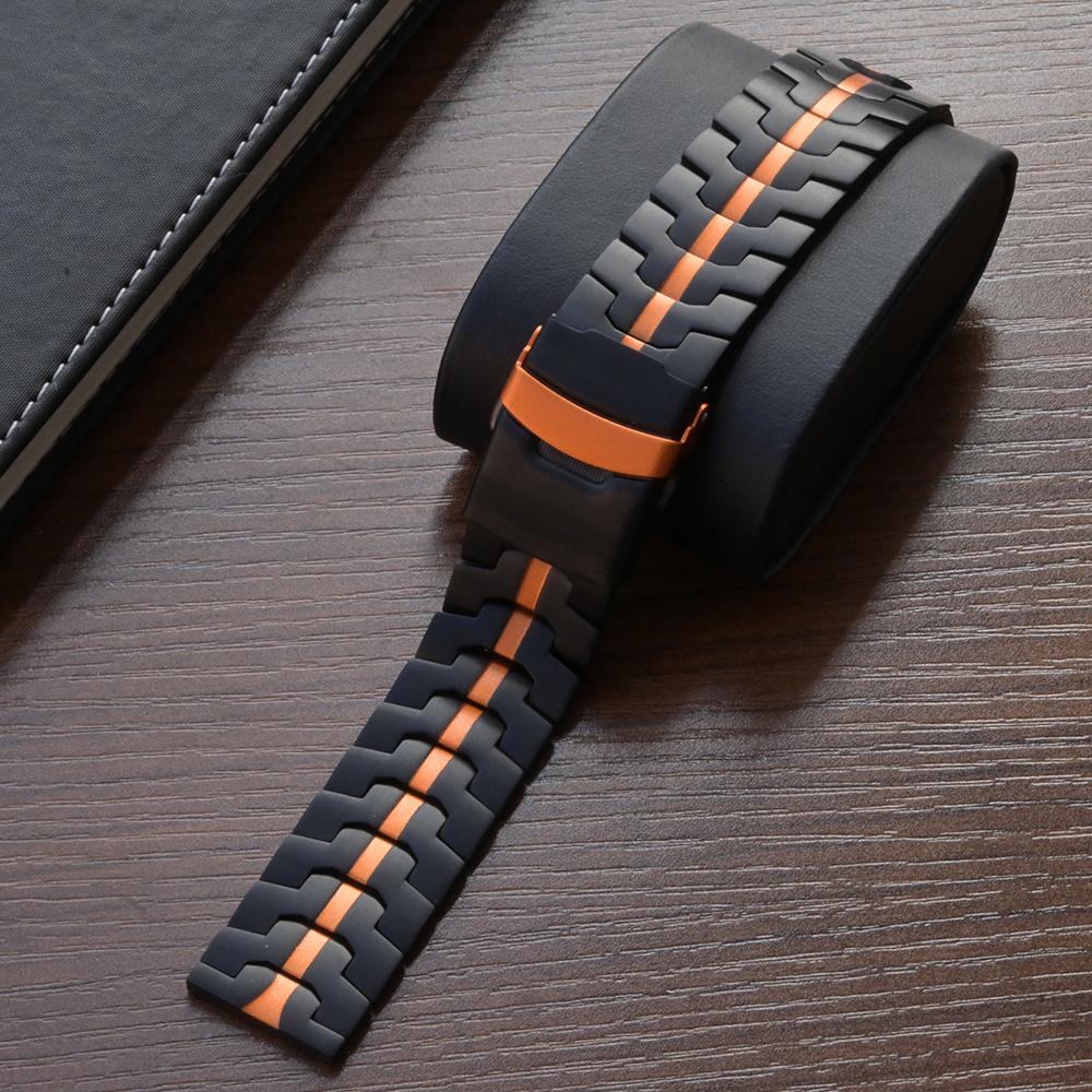 

Титаново-помаранчевий ремінець 22 мм 20 мм для Huawei Watch 5 4/4 Pro GT 2 3 4 5 Pro 46 мм Oneplus Watch 3 2 Amazfit Balance 2 Титановий ремінець Amazfit Balance 2