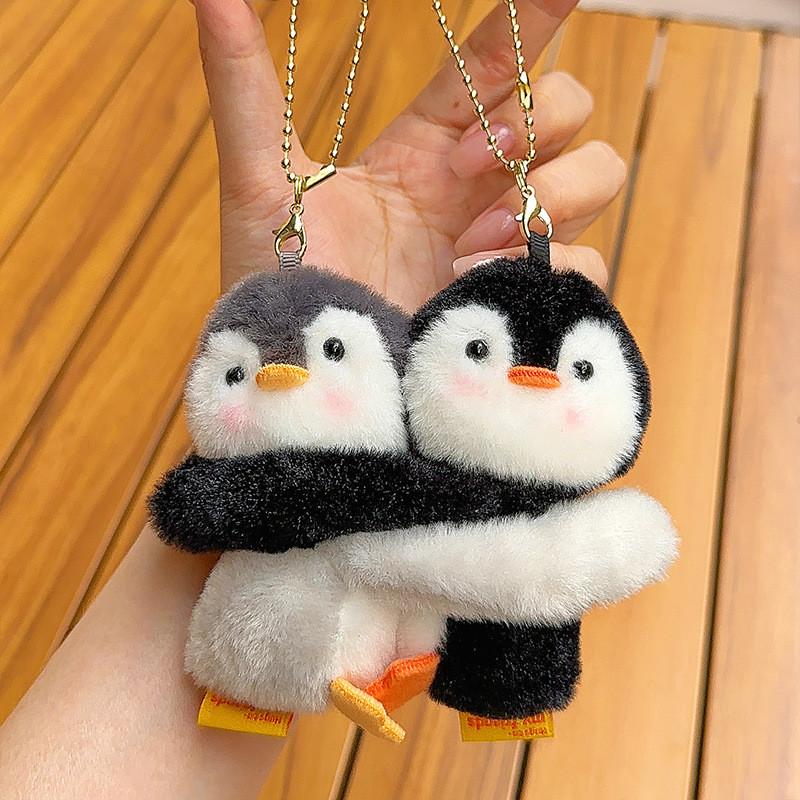 Animal Little Crocodile Hugging Couple Friend Plush Keychain Backpack Pendant