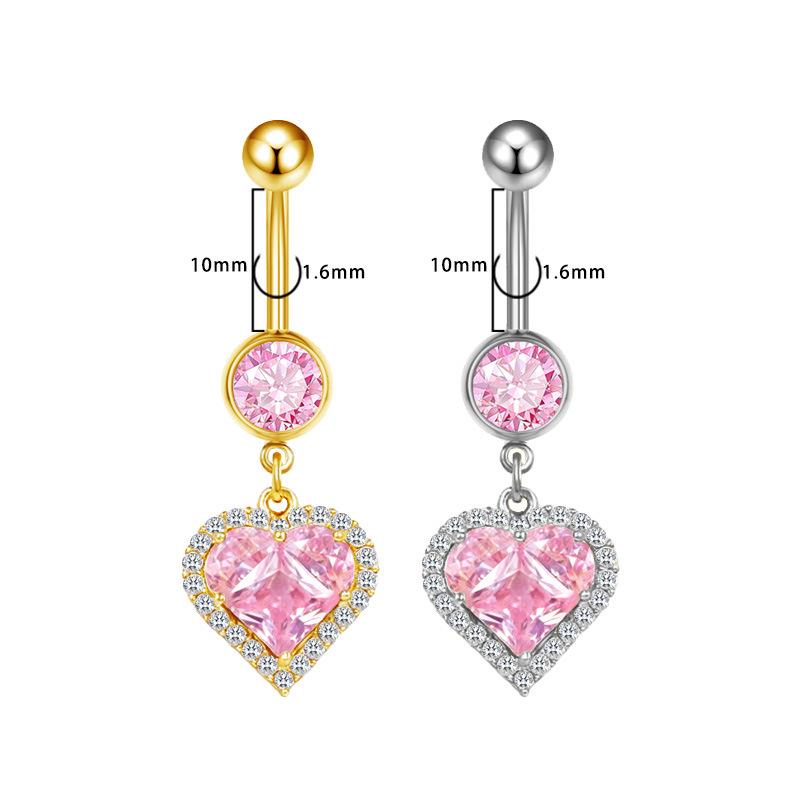 Gaibei Heart & Moon Fashion Navel Ring