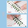 5-Hole Clear Plastic Binder Rings for Books - Detachable Binding Clips