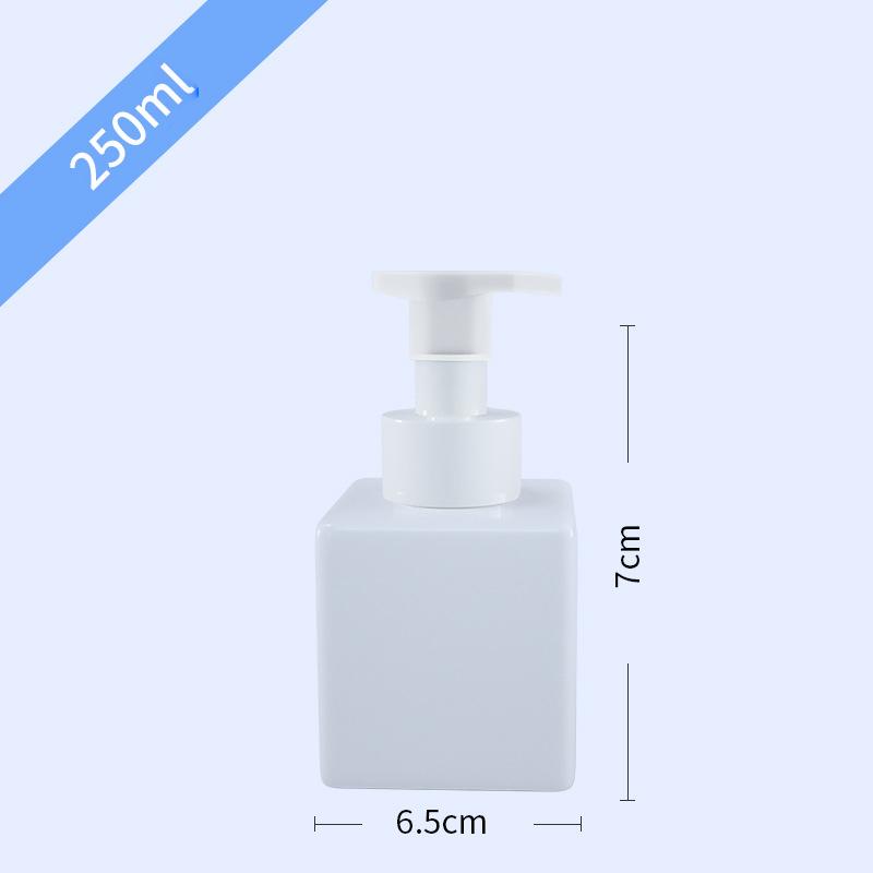 100-650Ml Kare Şişe Sıvı Sabun Çırpılmış Köpük Noktaları Şişeleme Şampuan Losyon Duş Jeli Pompalı Şişeler ve Sabunluk
