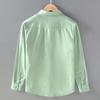 Spring and Summer Green Long Sleeve Shirts for Men Japanese Fashion Cargo Shirt 100 Cotton Casual Tops Double Pockets Thin Men Jackets