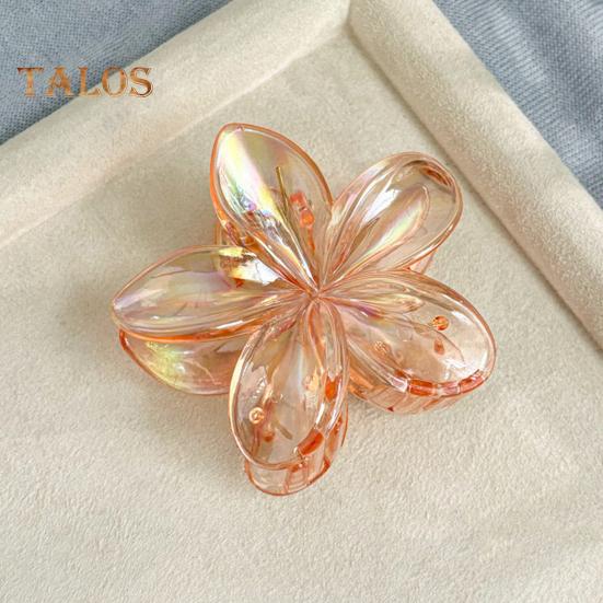 Women Hair Clip Colorful Flower Shape Back Head Hair Claw Horsetail Hair Decoration Hair Styling Tool