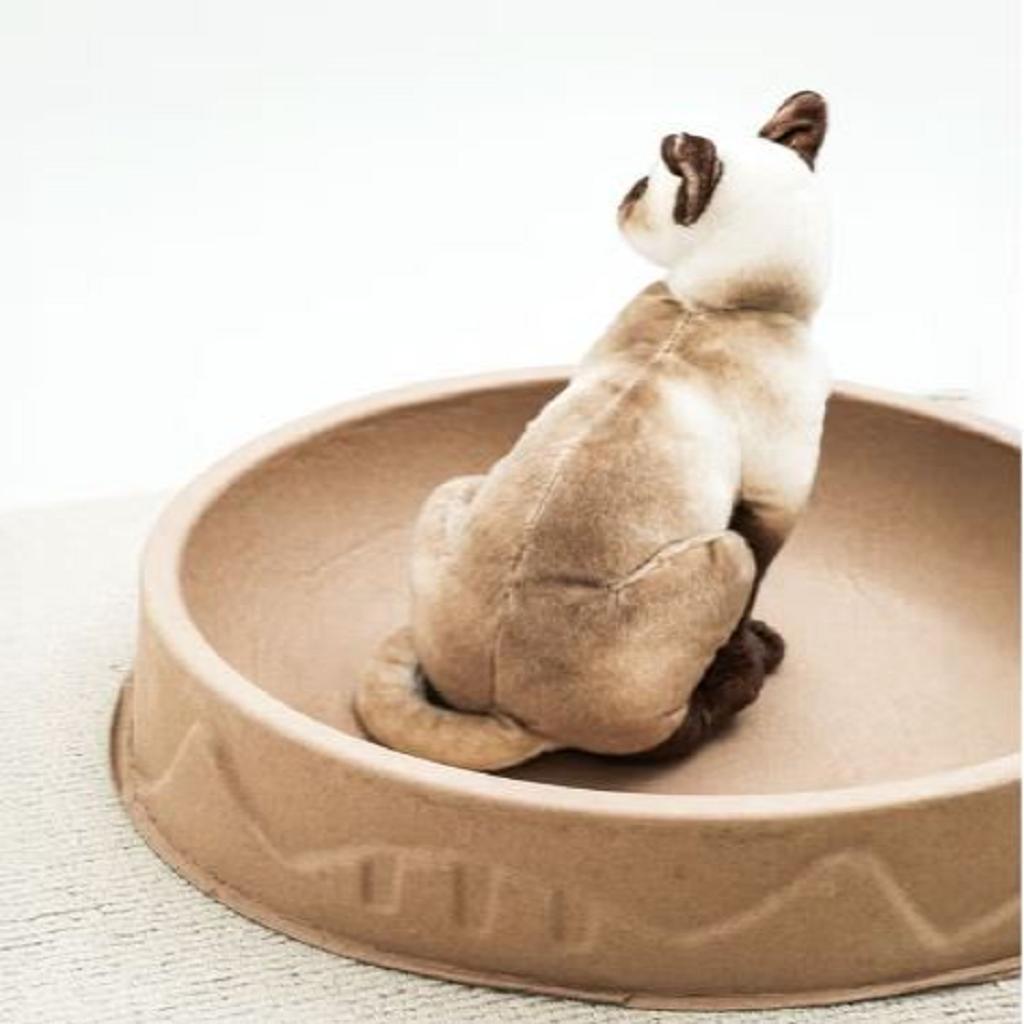 The Purr-fect Lounge: Daiso's Round Cat Paper Scratcher Bed