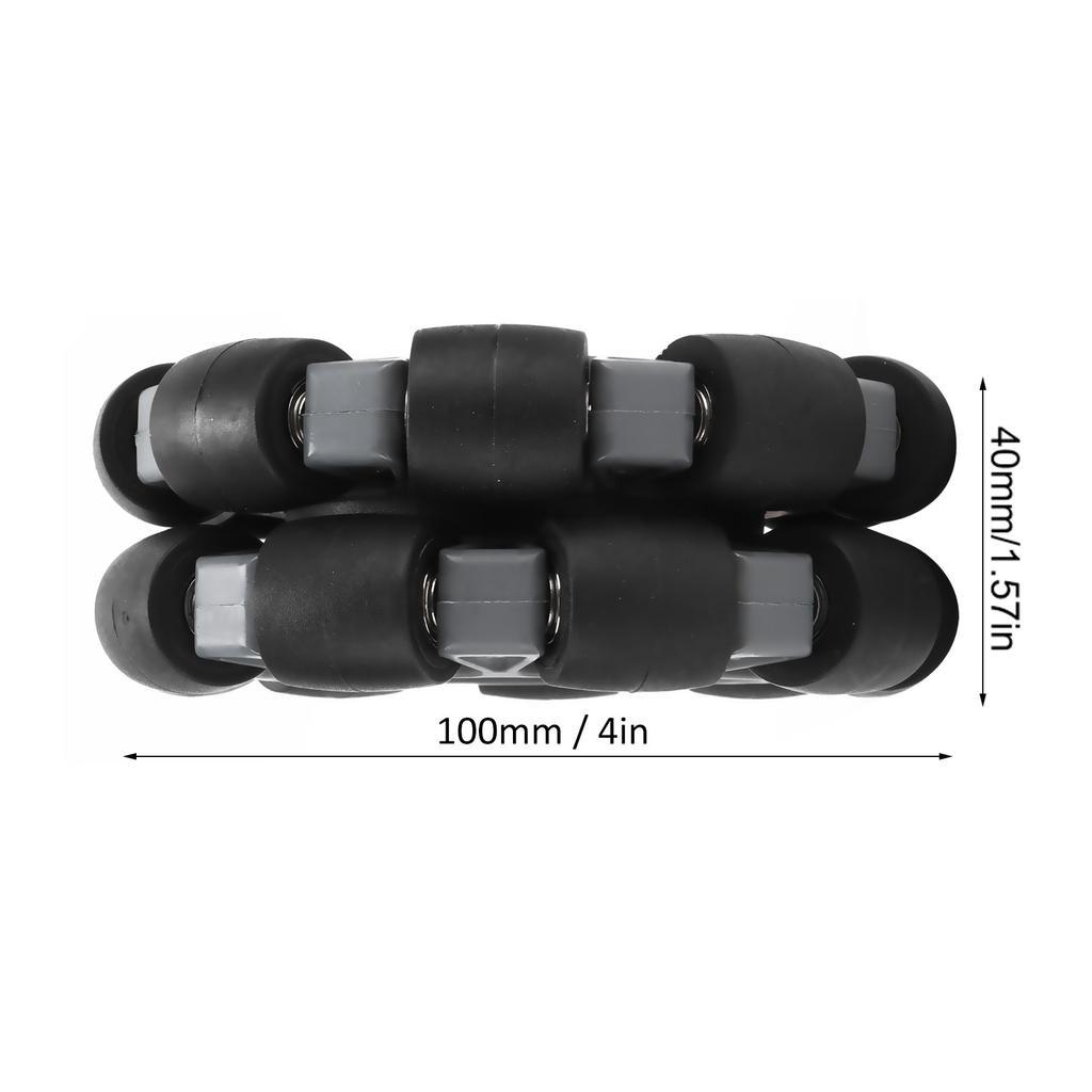 100mm Durable Nylon Rubber Bearing Rollers Omni Wheels for Robot Race Wheel 14041