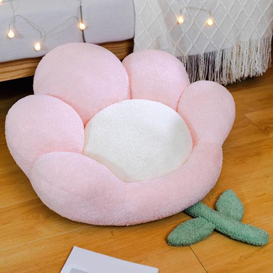 Seat Mat Detachable Extra-soft Texture Thickened Flower Shape Sitting Chair Seat Mat