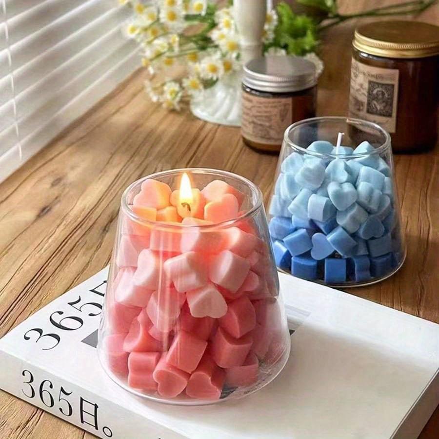1pc 55 Holes 3D Mini Heart-Shaped Making Silicone Mold DIY Decorating Candle Silicone Mold for DIY Candles, Perfect Gift for Women, DIY Lovers