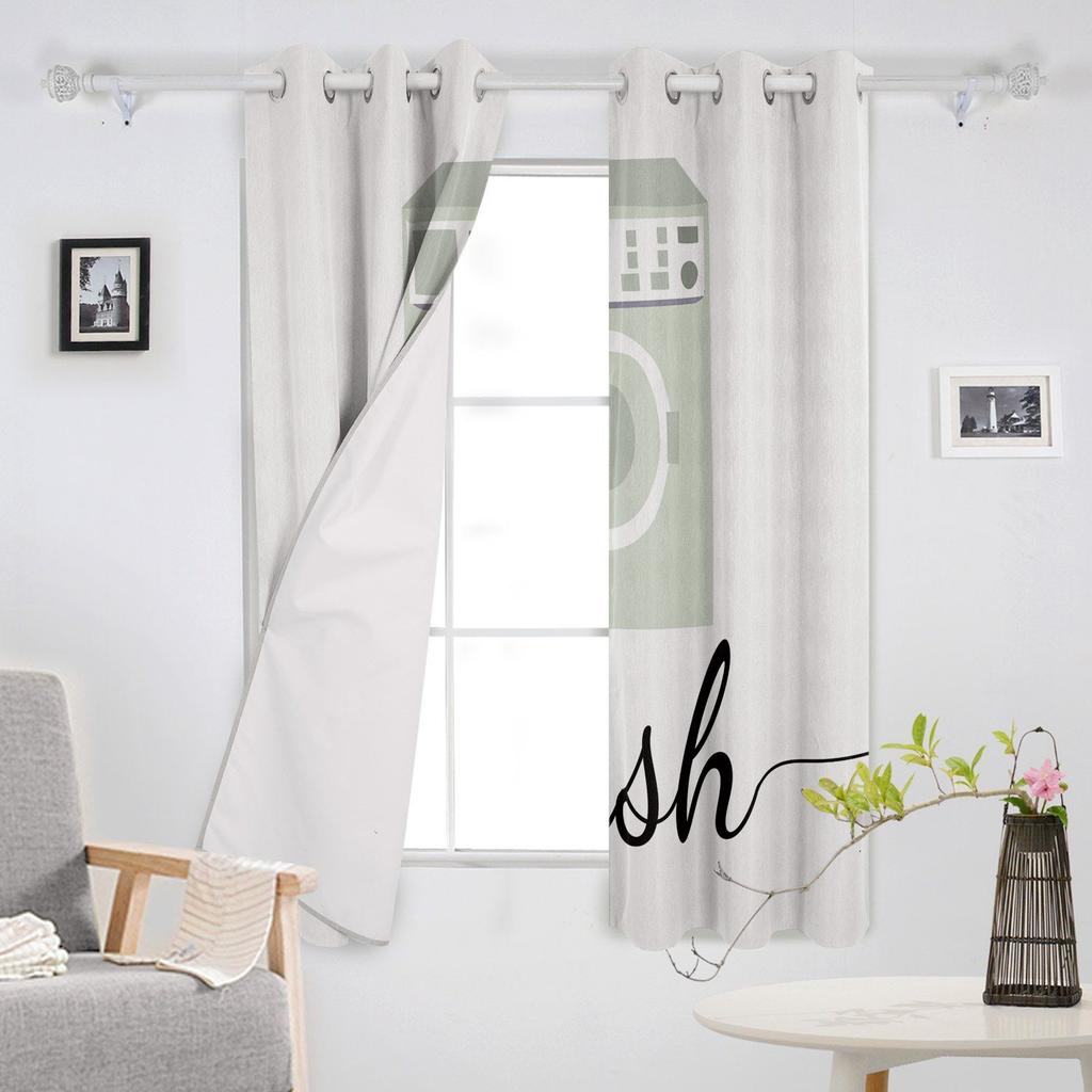 Motyw Prania Pralka Pranie Białe Zasłony Zaciemniające do Kuchni Sypialni Pokoju Dziecięcego Zasłony Okienne do Salonu