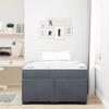 Bed Frame with Mattress Dark Gray 120 X 190 Cm Fabric