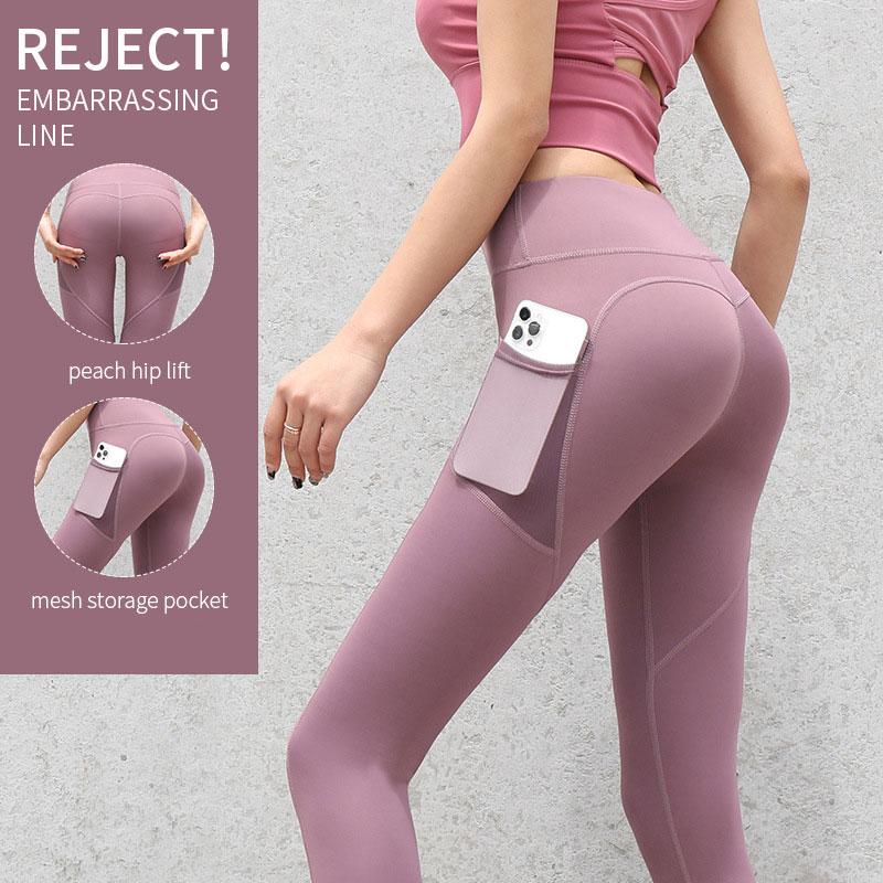 Seamless Yoga Pants High Waist Nude Leggings Push Up High Waist Sports Pants Ladies Fitness Running Leggings