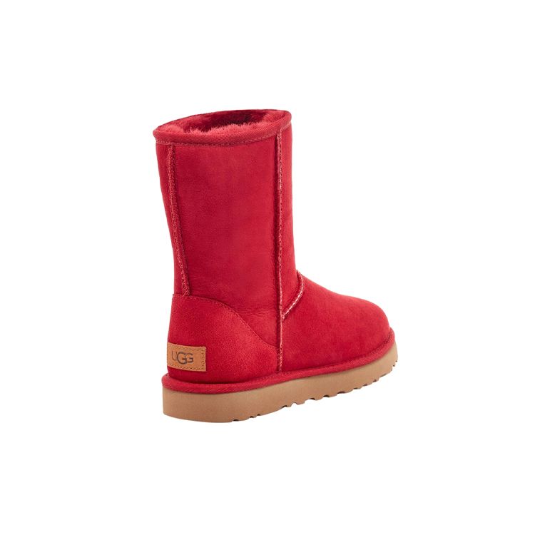 UGG Classic Short Suede Warm Durable Non-Slip Comfortable Plush Mid-Calf Snow Boots Women Boots Red 1016223-KSS