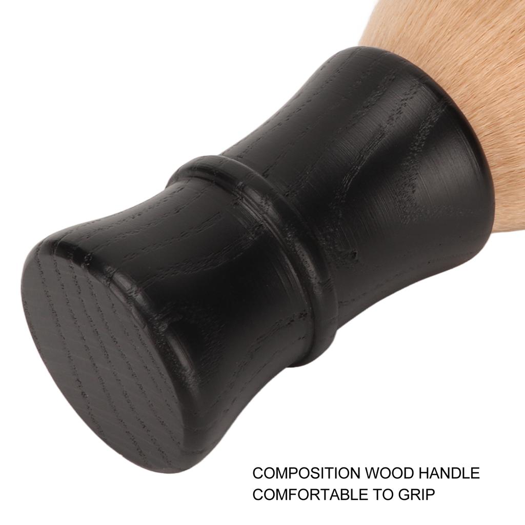 Men Beard Brush Soft Nylon Hair Wooden Handle Beard Grooming Brush for Hair Cleansing