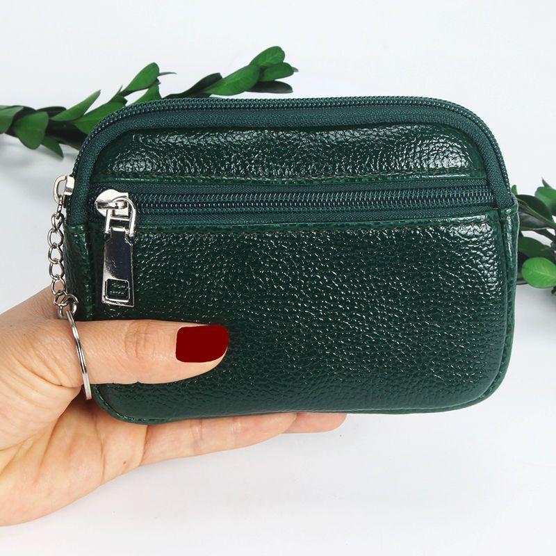 Porte-monnaie uni à fermeture éclair Design compact pour un usage quotidien
