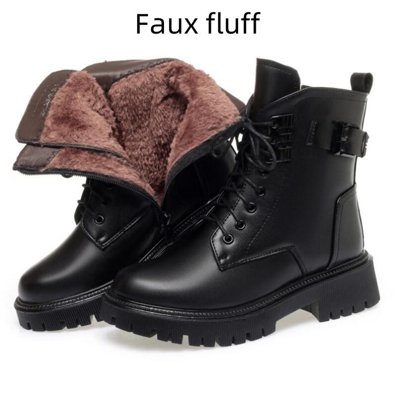 

Женские ботинки Marton, зимние новые шерстяные теплые женские мотоциклетные ботинки, противоскользящие, большого размера 41, 42, 43, женские зимние ботинки 43