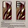 Rote Gold Samt texturierte Kunst gehärtetes Glas Handyhülle geeignet für Samsung GalaxyS26 S25 S24 S22 S21 S20FE/Ultra/Plus Anti-Drop