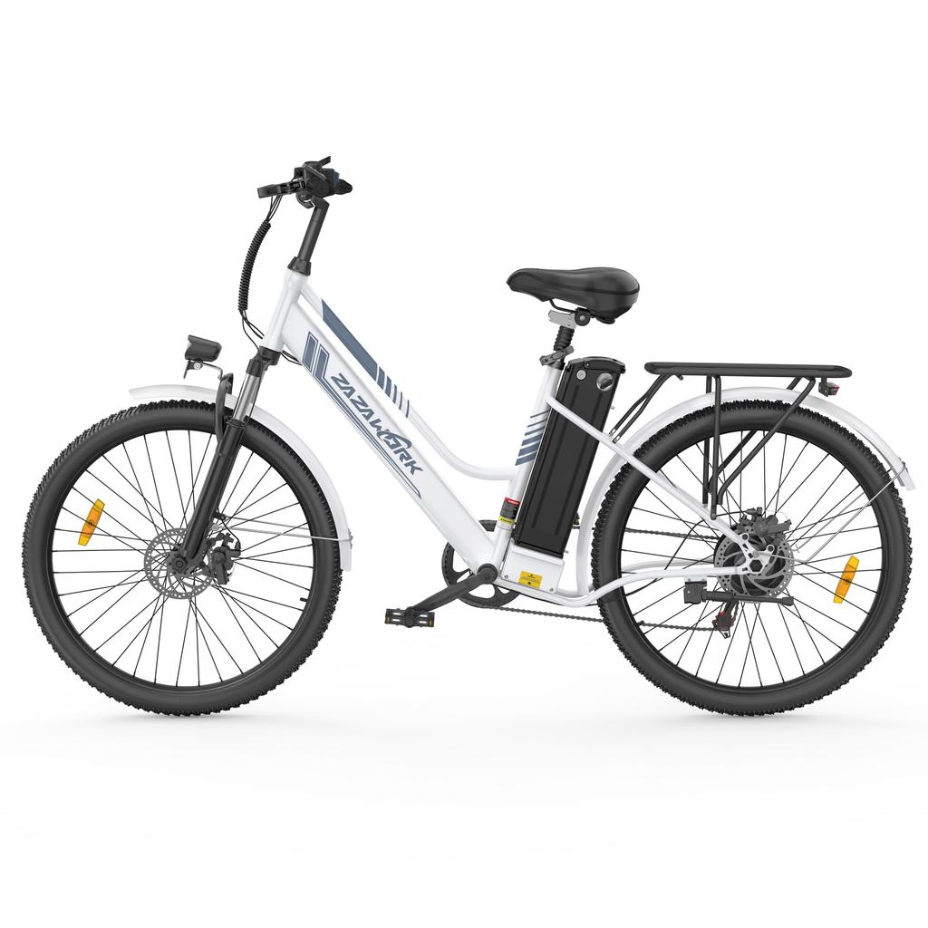 ZAZAWORK C26 Pro Urban Electric Bicycle 250W Motor 36V20Ah Battery 26 Inch Wide Tires 25KM/H Speed 120KM Range E-Bike With Two Seat