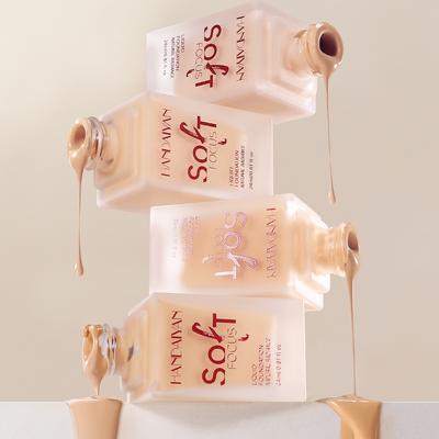 10-Color Powder Base Liquid Foundation Concealer - Long-Lasting Smooth Finish Full Coverage Makeup for Flawless Skin