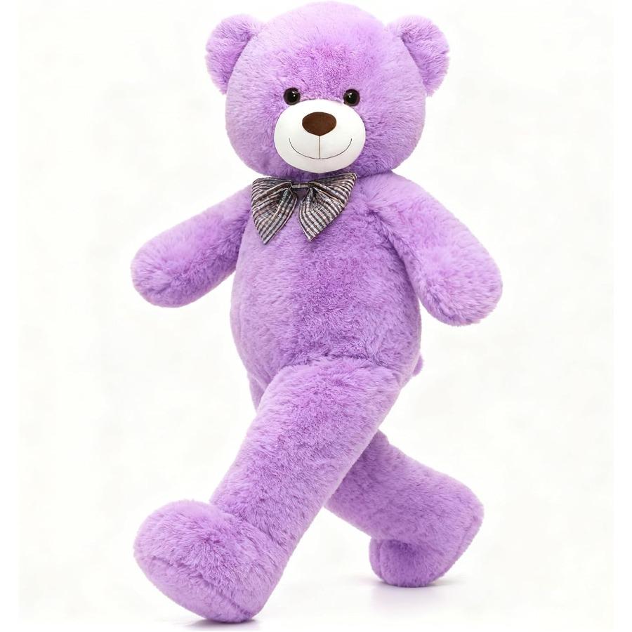 

Big Teddy Bear 39inch Giant Stuffed Animal Plush Gentle Large Bear designed for Girls Girlfriend Purple great for daily use United States