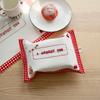 Cute Cartoon Bear Cherry Pattern Fabric Tissue Bag Hanging Linen Tissue Box Cover For Car Home And Travel Use Desktop Organizer