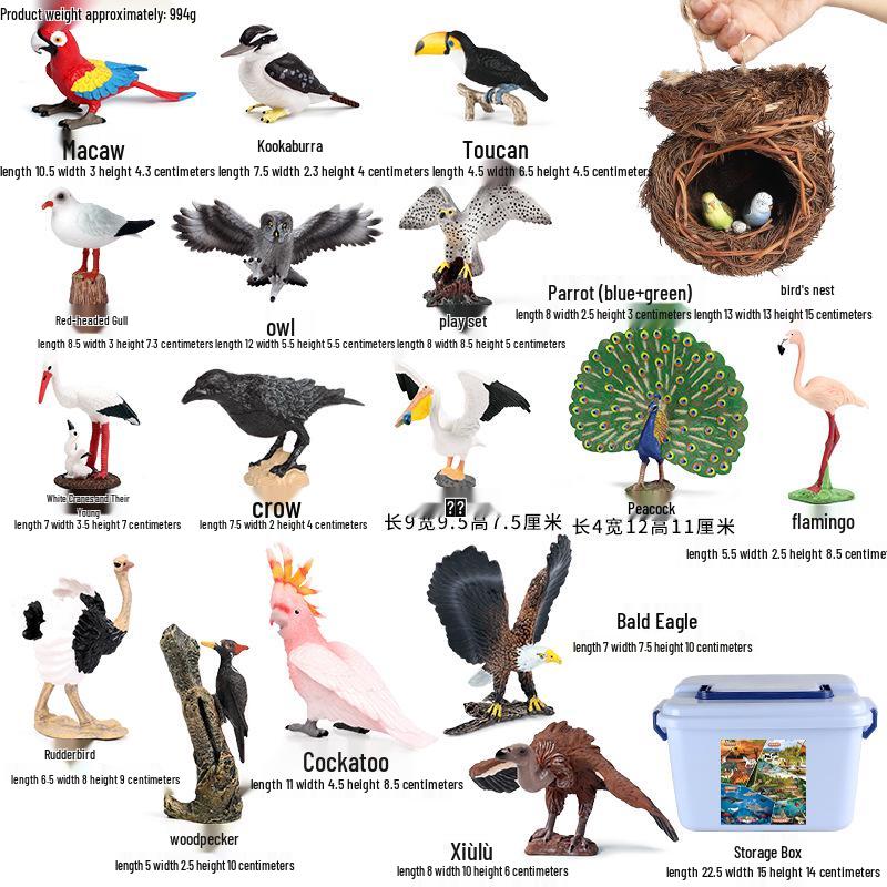 Large Insect Toy Set: Butterfly, Bee, Dragonfly, Ant, Cicada, and Rhinoceros Beetle Models for Kids