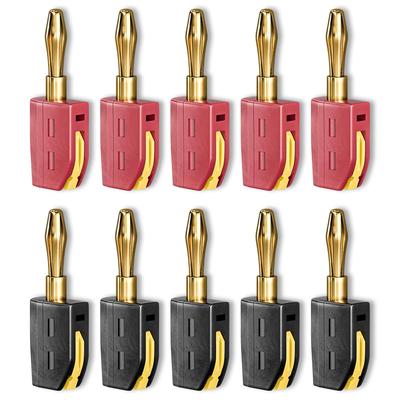 Tragbare 32A 4mm Bananenstecker Lötlos Schnellverbinder Hochstrom Vergoldete Bananenstecker Audio Kupfer Lautsprecher Verstärker
